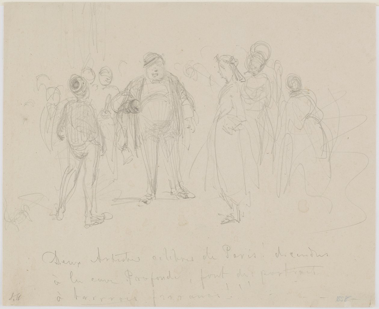 Deux Artistes Celebres de Paris, 1858 by James Abbott McNeill Whistler