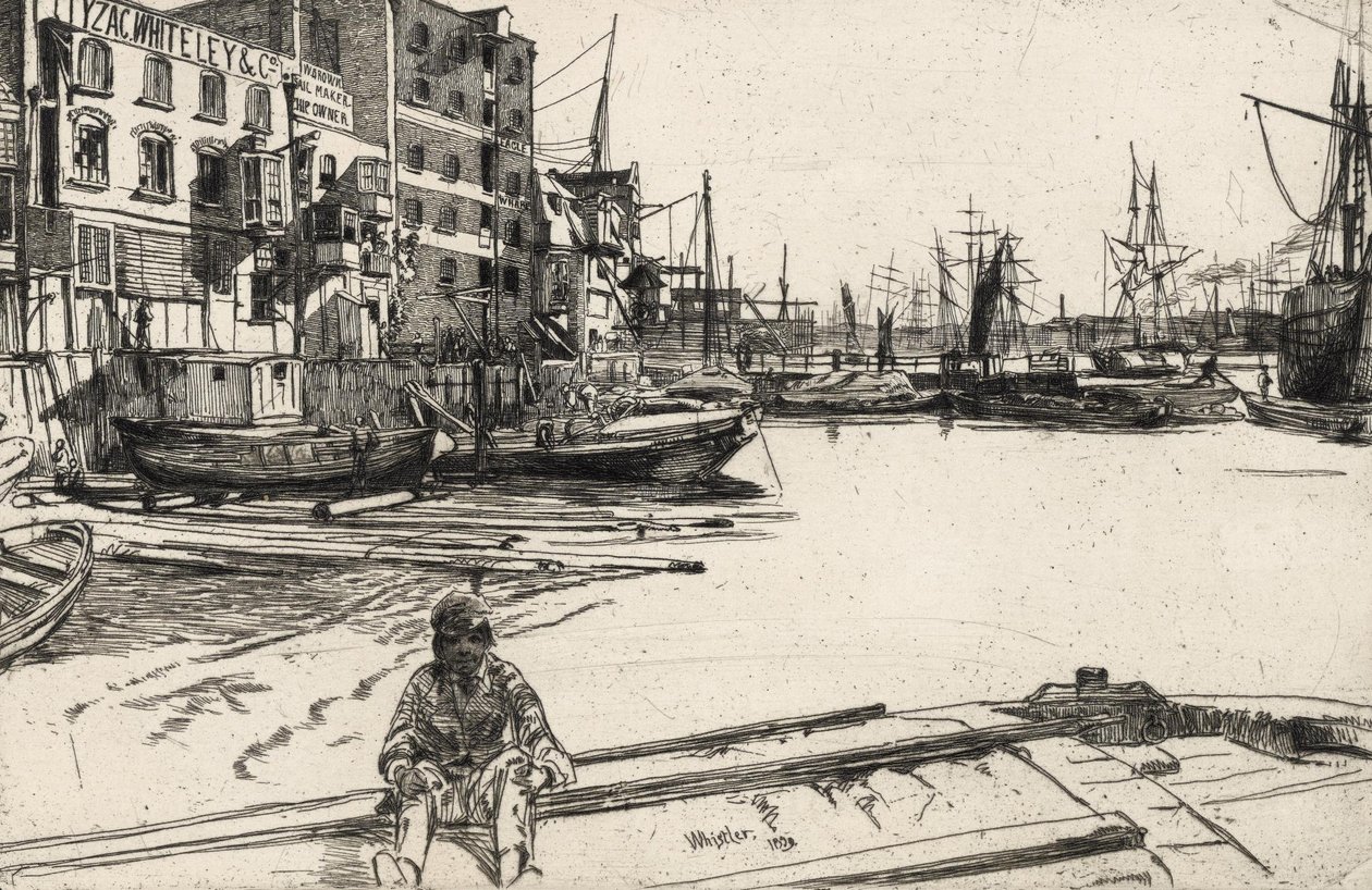 Eagle Wharf by James Abbott McNeill Whistler