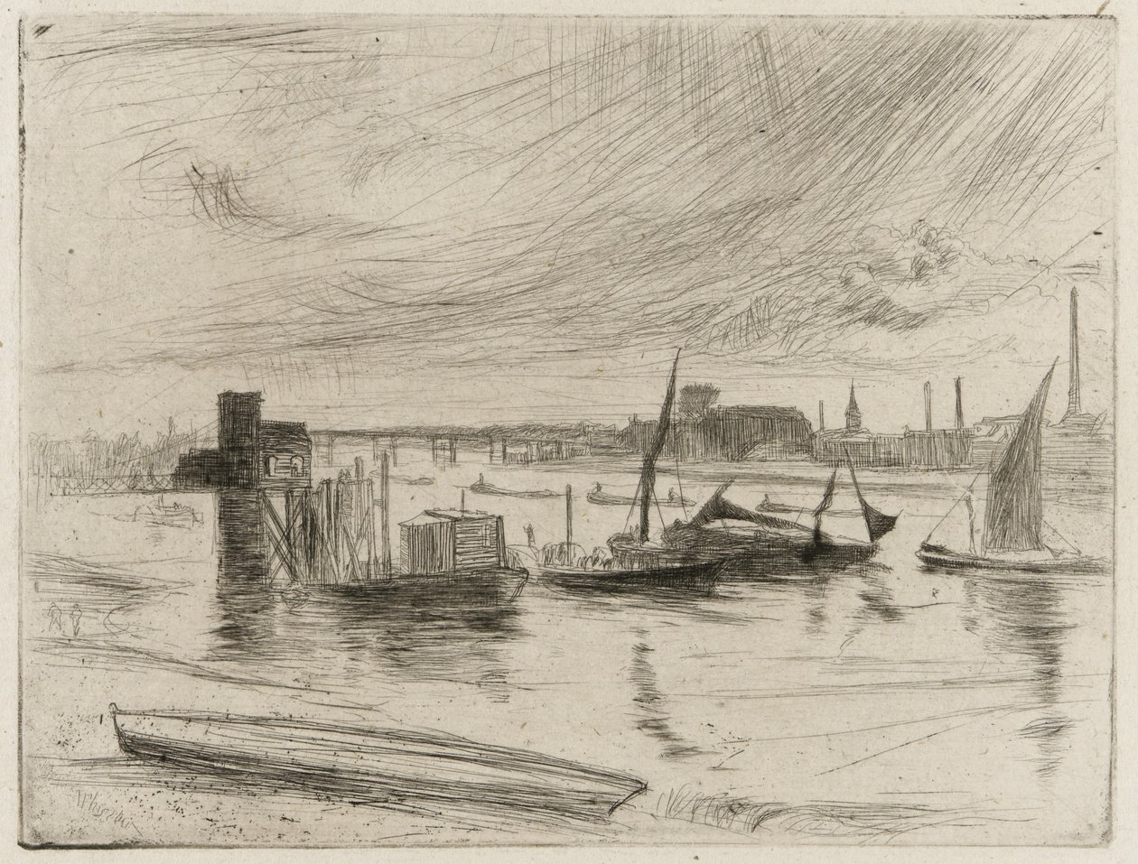 Early Morning, Battersea, 1861 by James Abbott McNeill Whistler