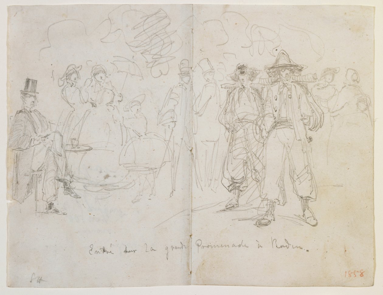 Entrance of the Grande Promenade at Baden, 1858 by James Abbott McNeill Whistler