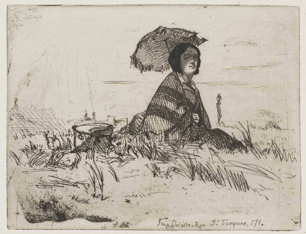 In full sunlight, 1858 by James Abbott McNeill Whistler
