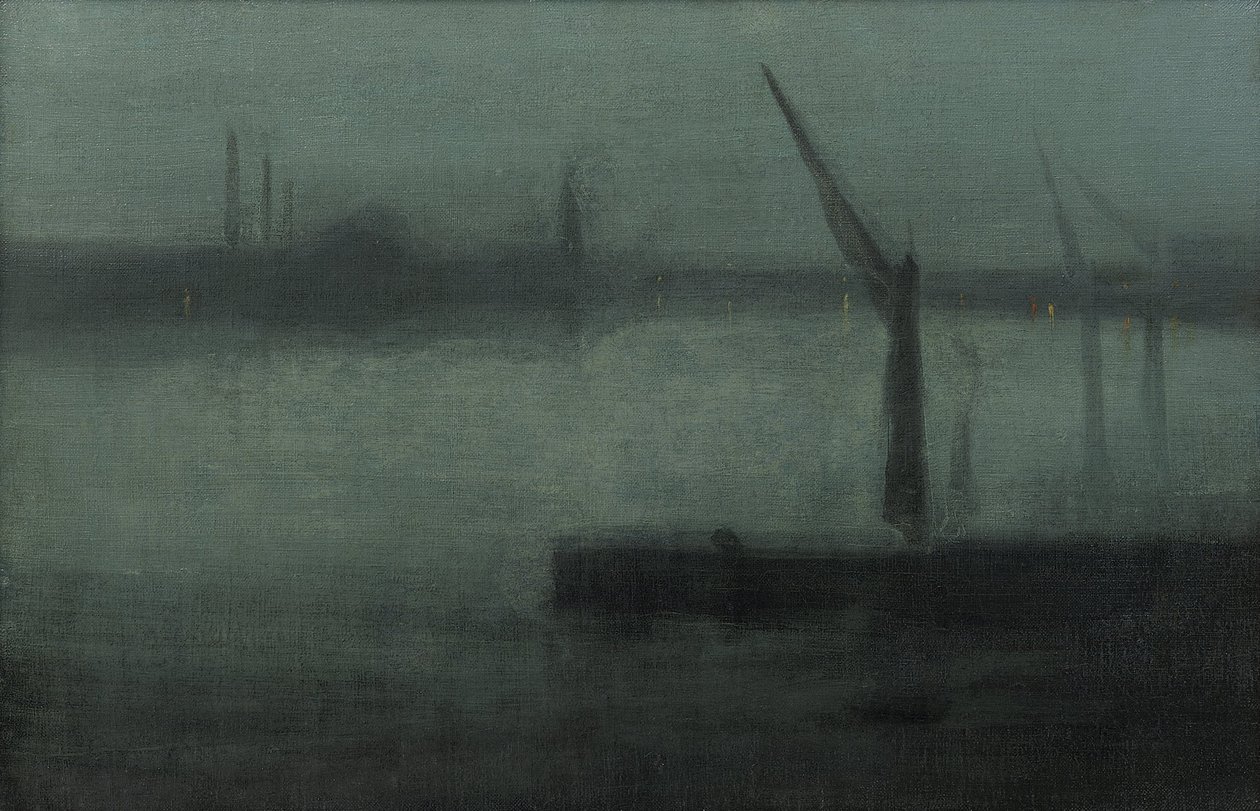 Nocturne: Blue and Silver—Battersea Reach by James Abbott McNeill Whistler