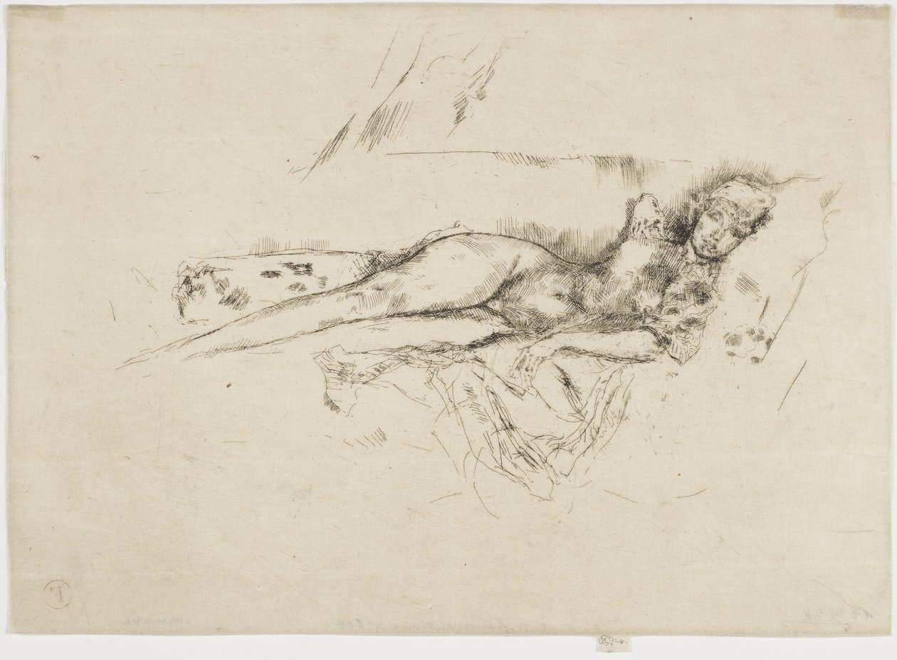 Nude Figure Reclining, c.1885-88 by James Abbott McNeill Whistler
