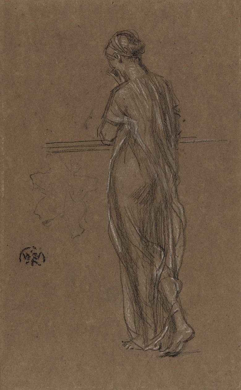 Standing Draped Figure by James Abbott McNeill Whistler
