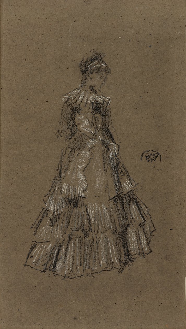 Standing Woman in Flounced Dress, c.1873-75 by James Abbott McNeill Whistler