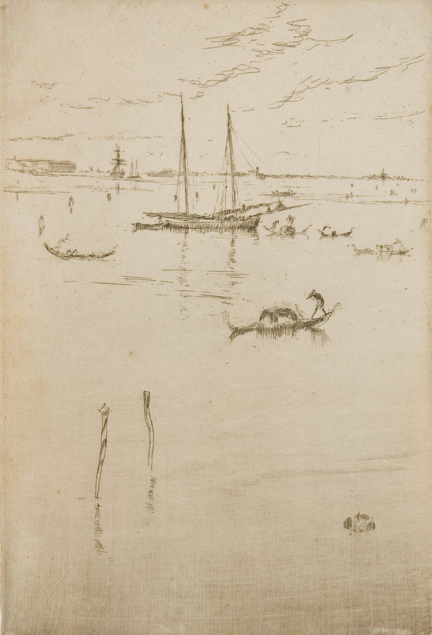The Little Lagoon, from the Twelve Etchings, also known as the First Venice Set by James Abbott McNeill Whistler
