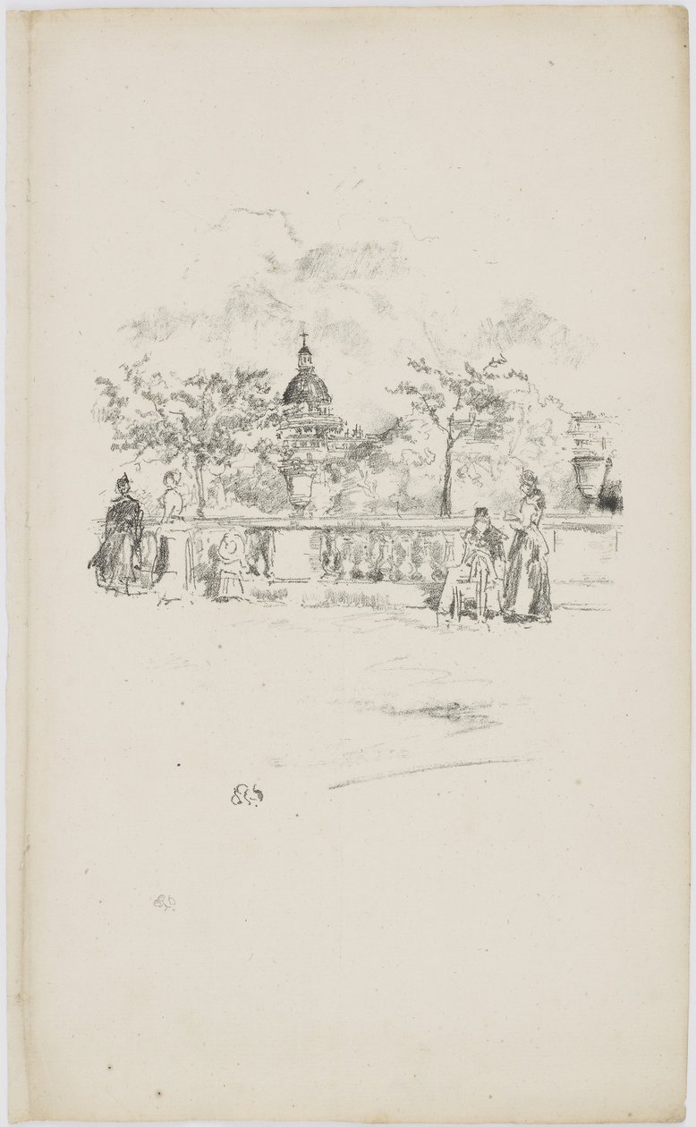 The Pantheon, from the Terrace of the Luxembourg Gardens, 1893 by James Abbott McNeill Whistler