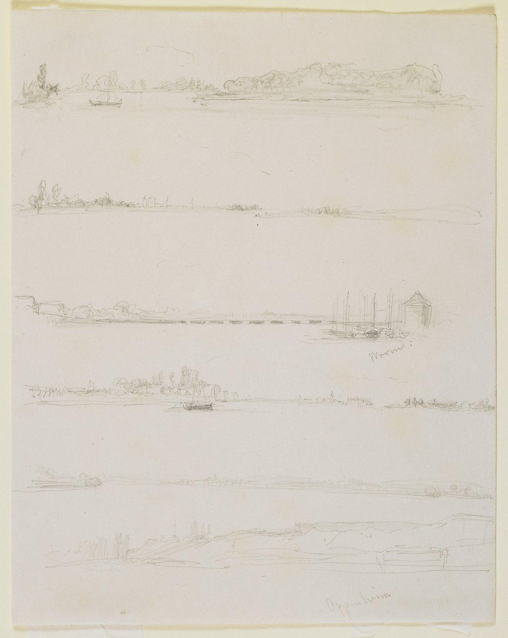 The Rhine, Near Worms and Oppeheim by James Abbott McNeill Whistler