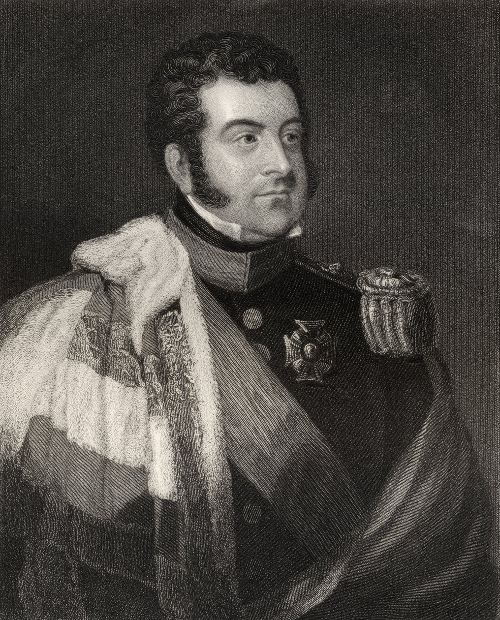 George Augustus Frederick Fitzclarence, 1st Earl of Munster, Engraved by W.H. Cook, from 