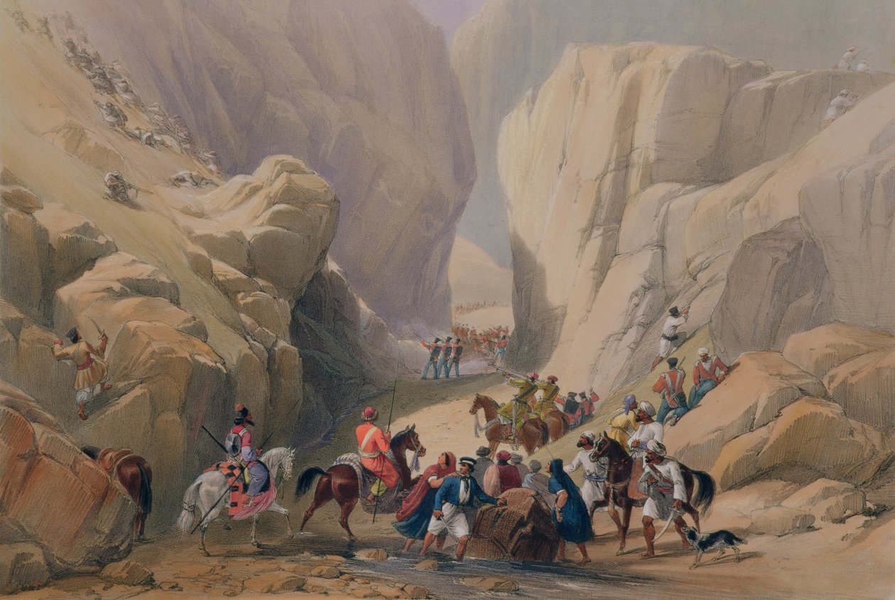 The Opening into the Narrow Pass Above the Siri Bolan, from 