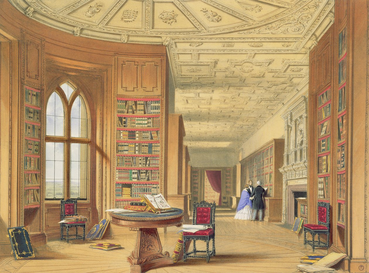 The Library, Windsor Castle by James Baker Pyne
