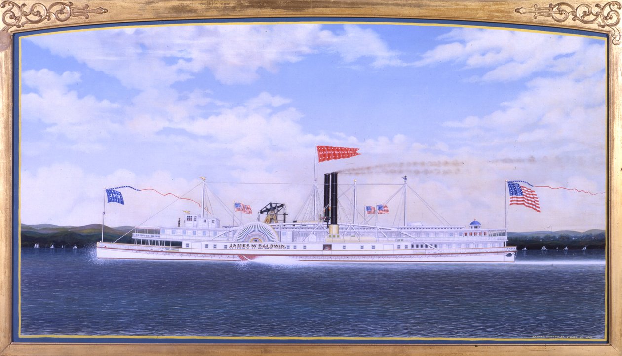 Steamboat James W. Baldwin, 1865 by James Bard