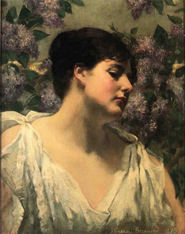 Under the Lilacs by James Carroll Beckwith