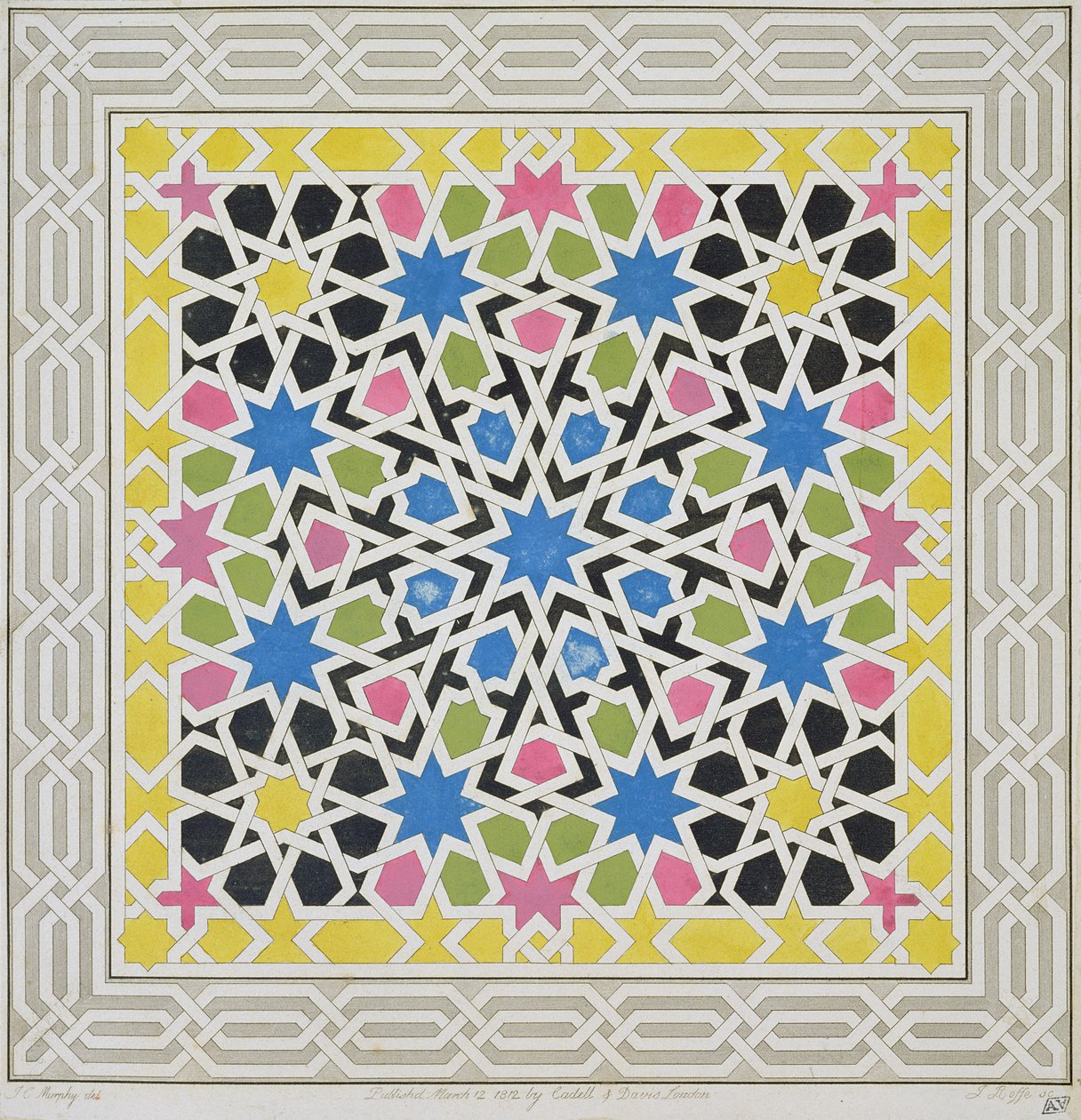 Mosaic design from the Alhambra, from 