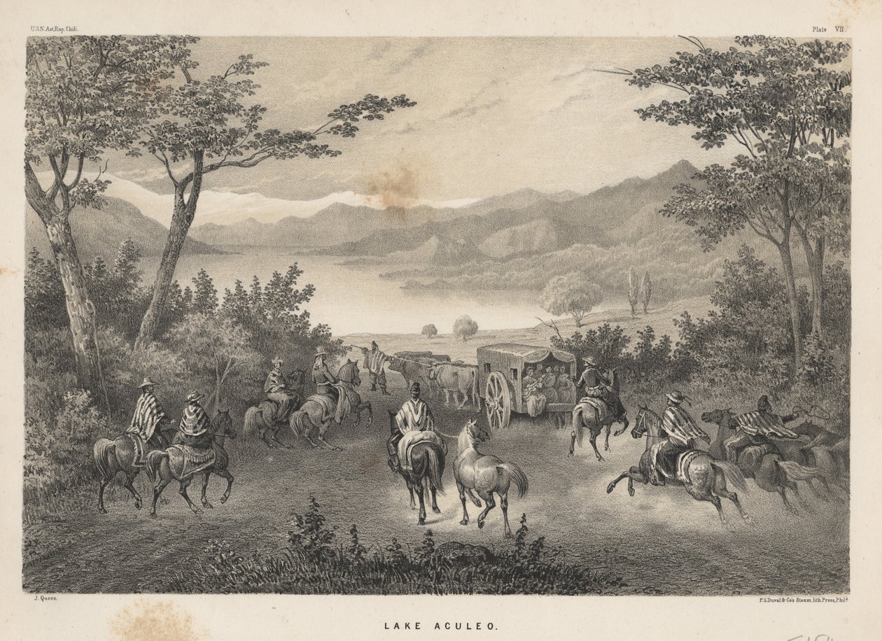 Lake Aculeo, 1855 by James Fuller Queen