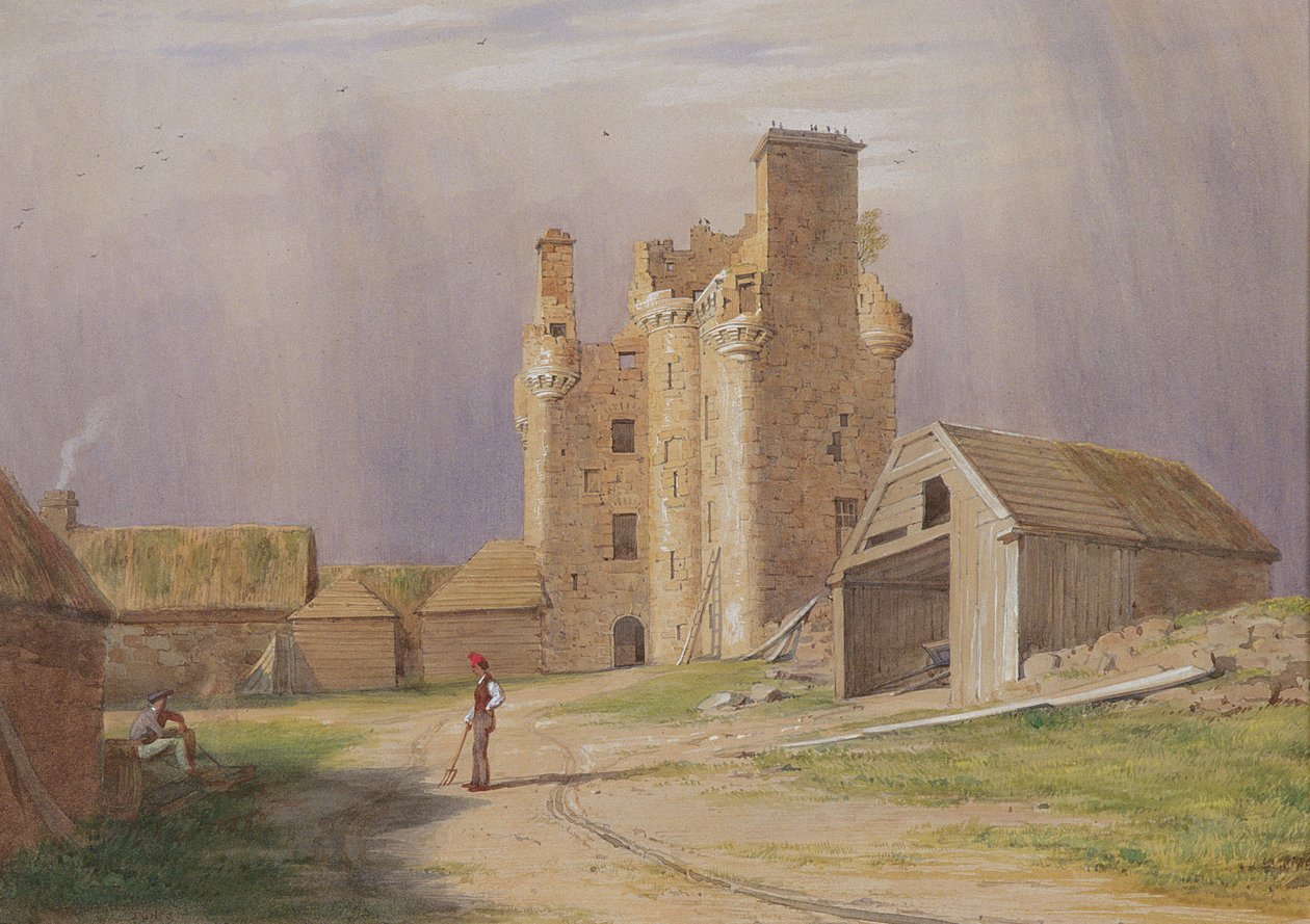 Tillycairn Castle, 1840s by James Giles