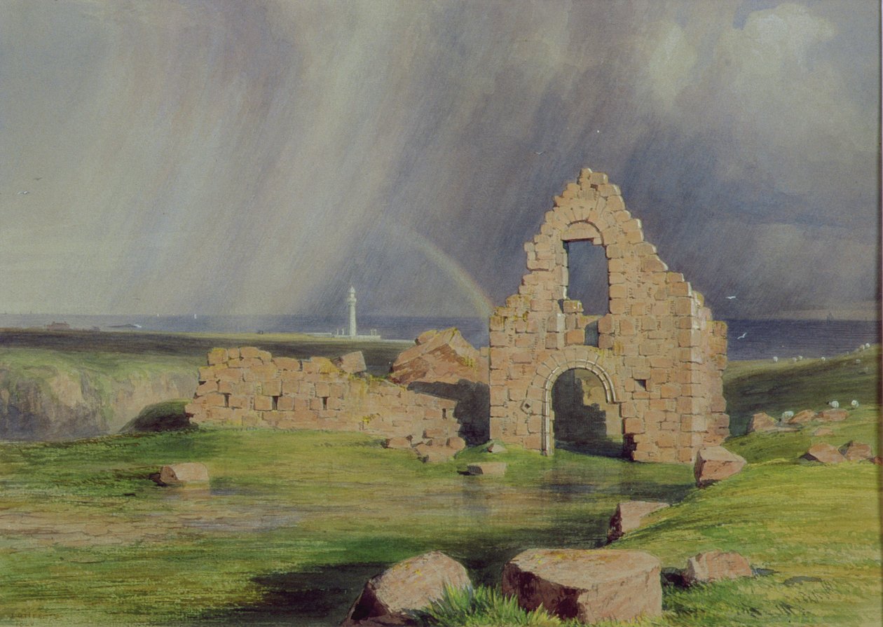 Upper Boddam Castle, 1840 by James Giles