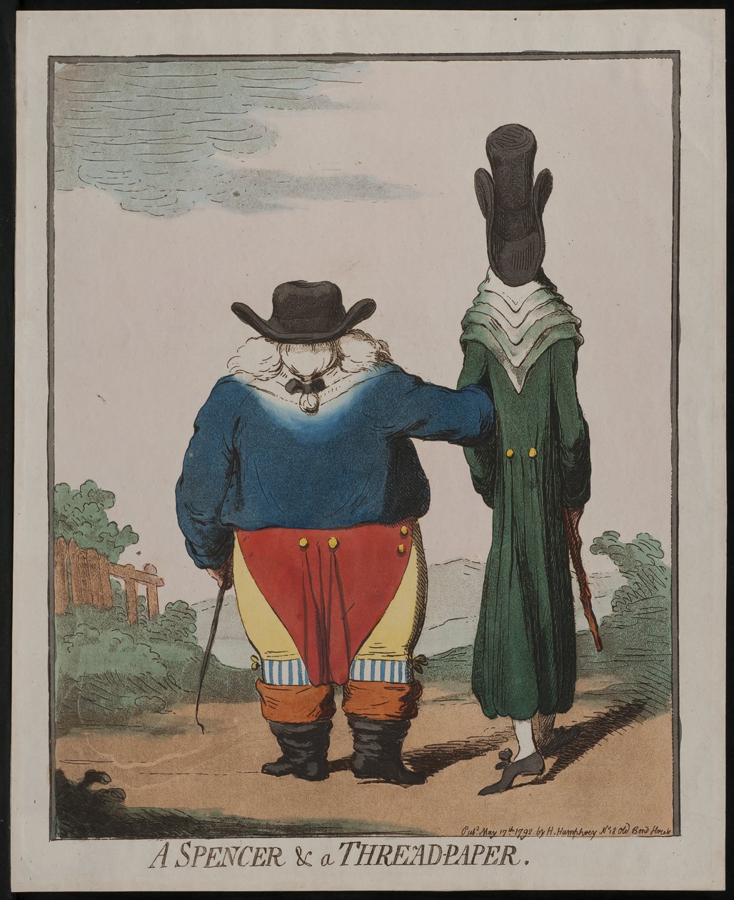 A Spencer and a Threadpaper, 1792 by James Gillray