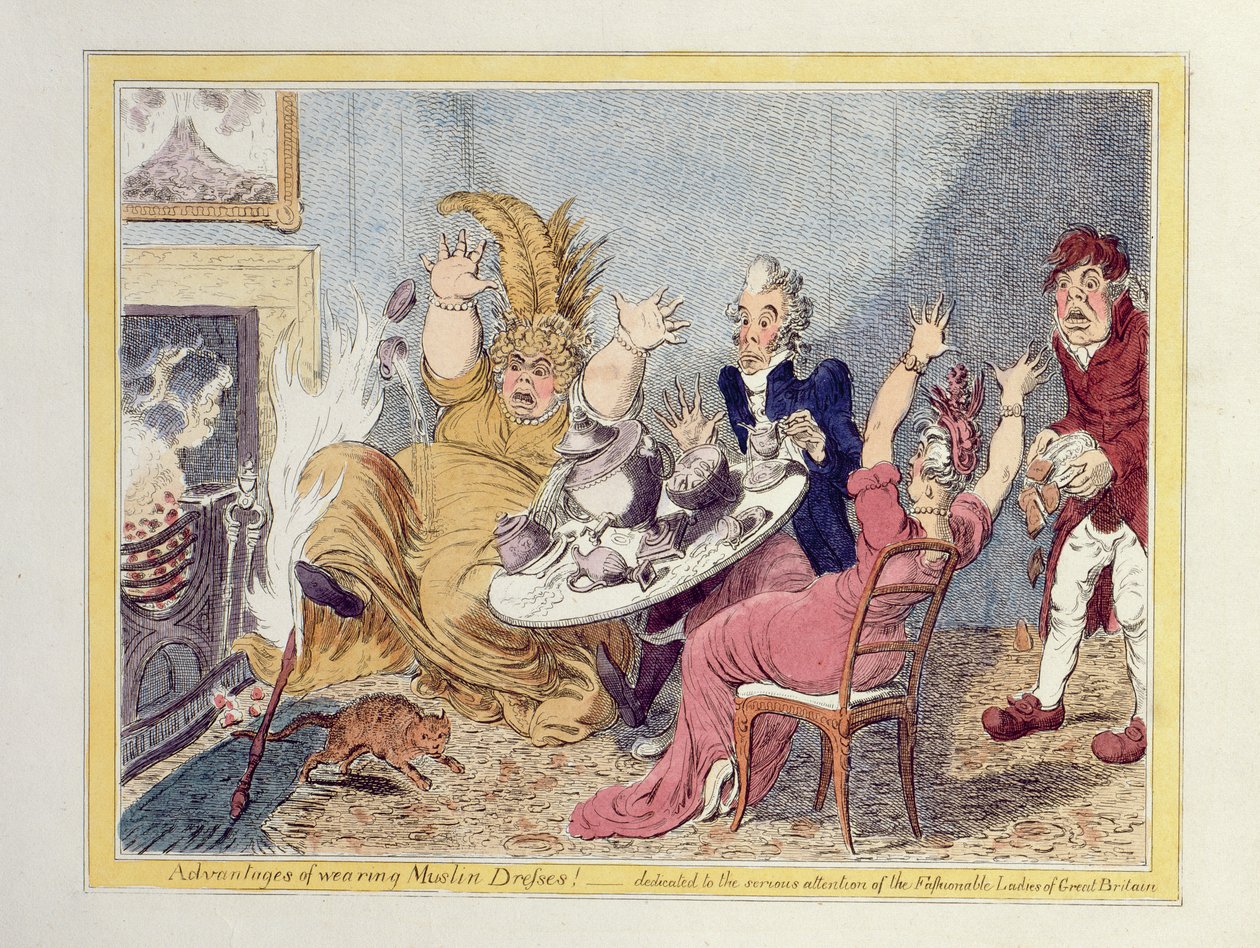 Advantages of Wearing Muslin Dresses! Dedicated to the Serious Attention of the Fashionable Ladies of Great Britain by James Gillray