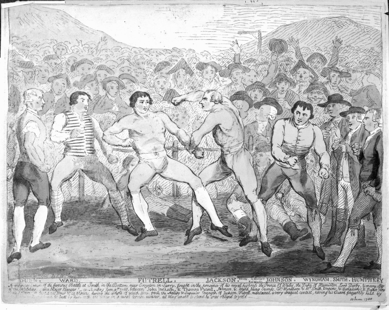 Boxing Match between Thomas Futrell and John Jackson, June 9th 1788 by James Gillray