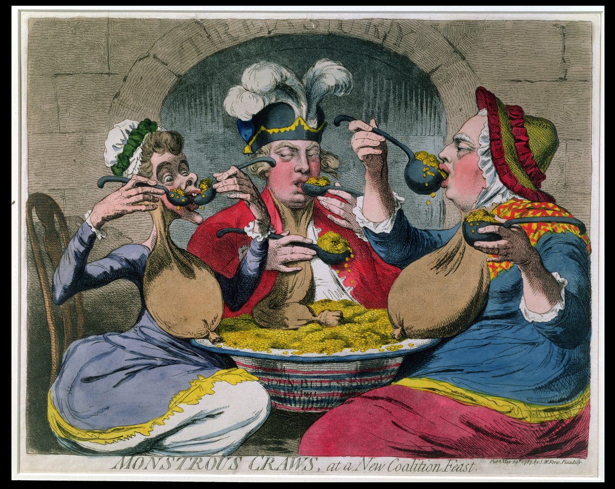 Monstrous Craws at a New Coalition Feast by James Gillray