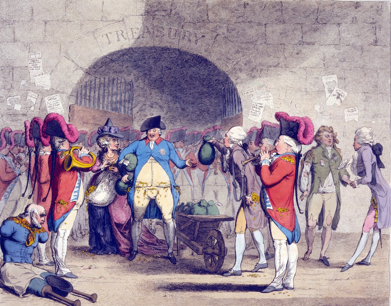 New Way to Pay the National-Debt Caricature, 1786 by James Gillray