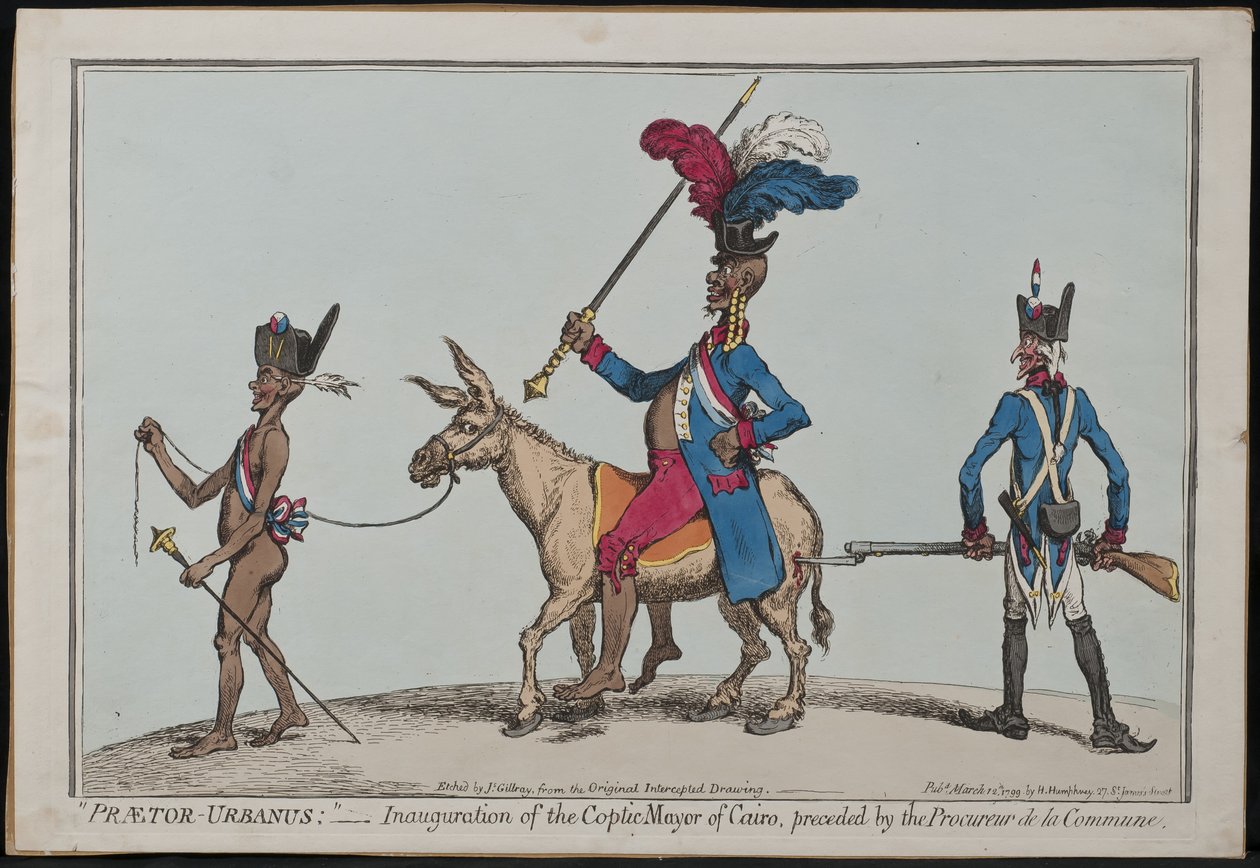 Praetor-Urbanus, Inauguration of the Coptic Mayor of Cairo, Preceded by the Procureur De La Commune by James Gillray