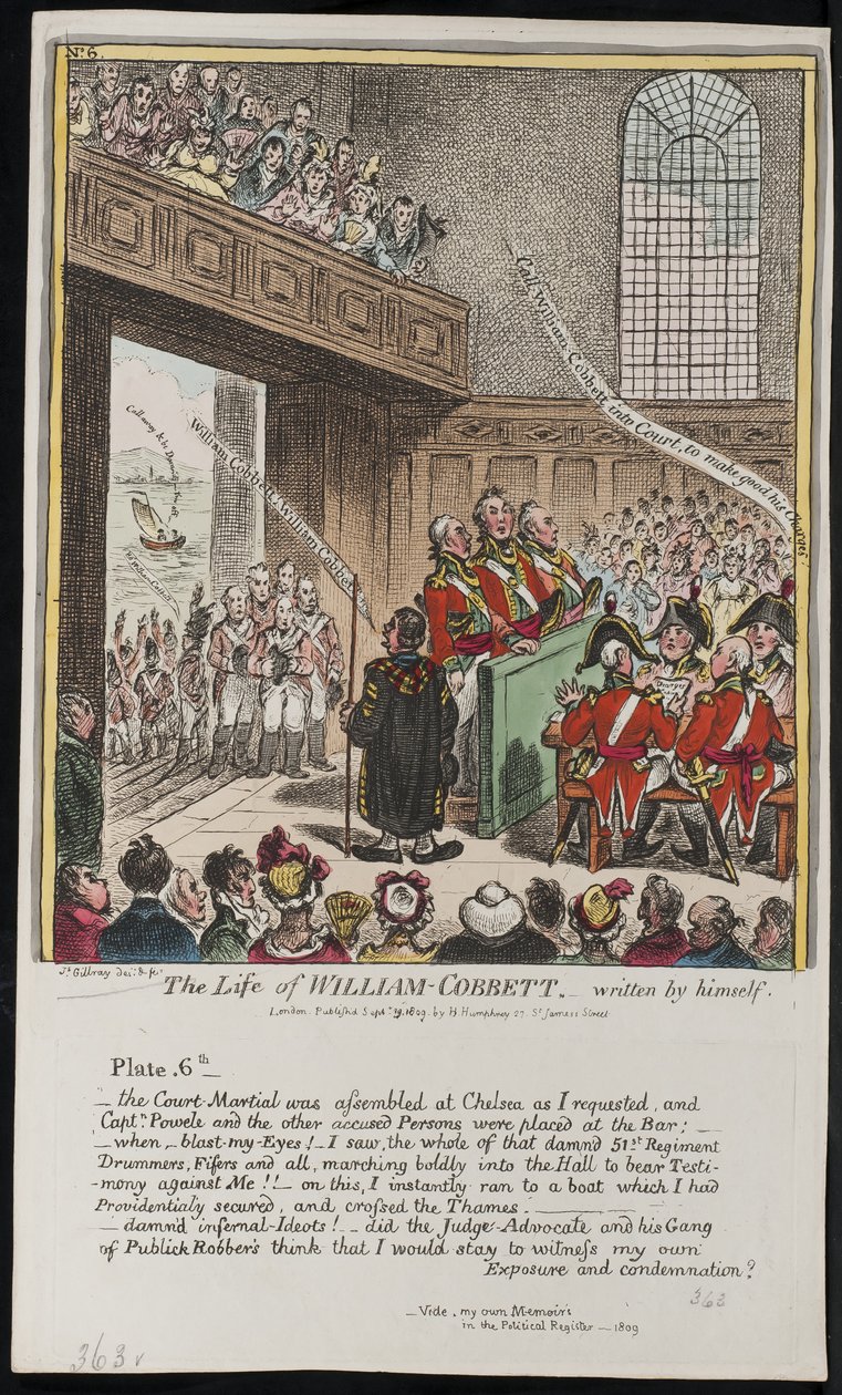The Life of William Cobbett, written by himself, 1809 by James Gillray