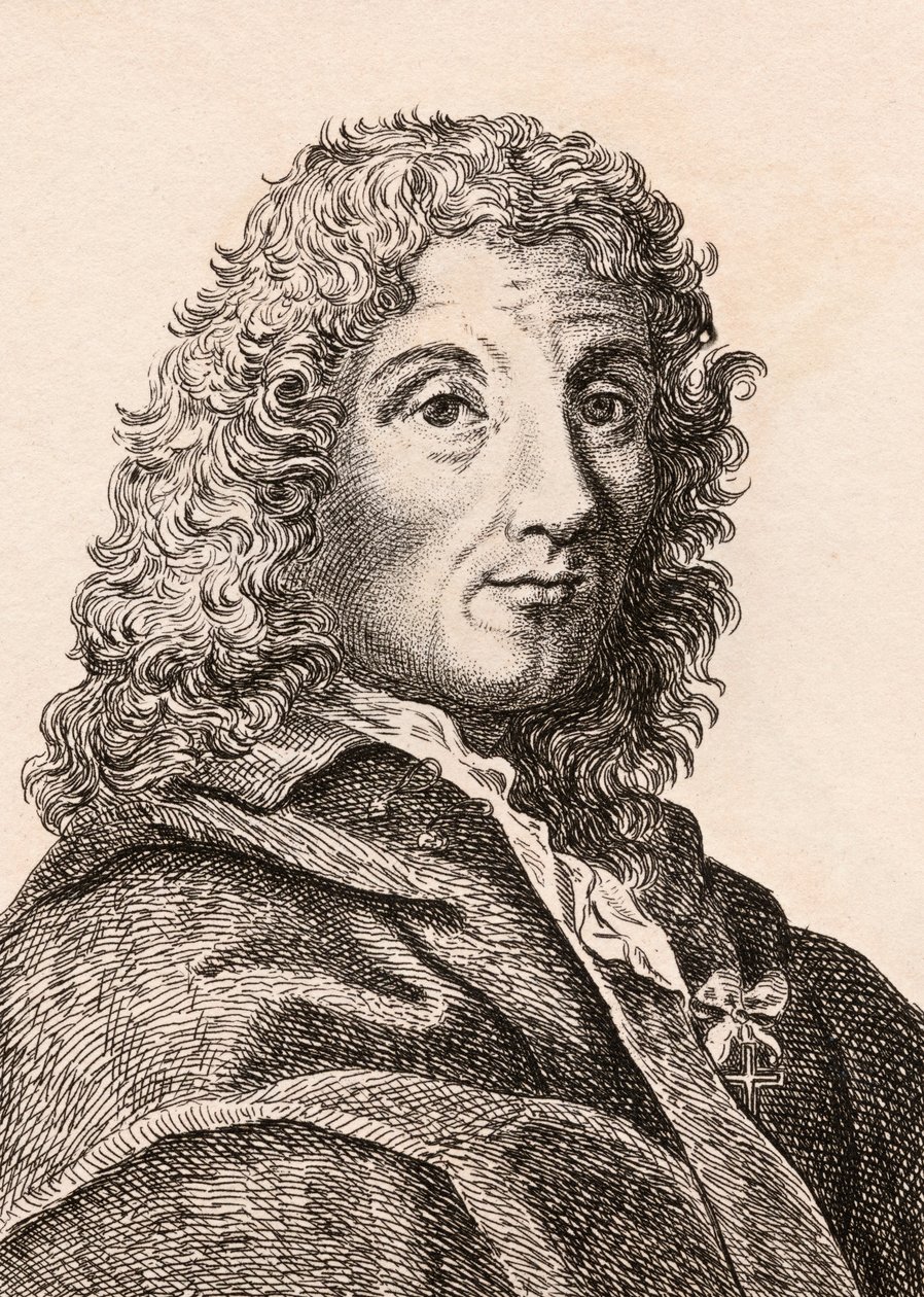 Carlo Maratta, illustration from '75 Portraits Of Celebrated Painters ...