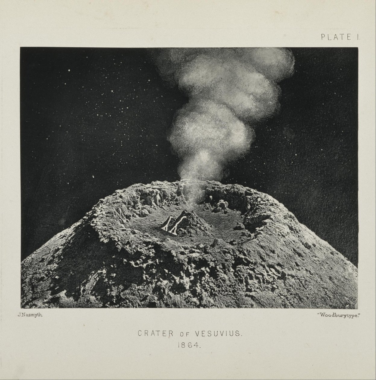 Crater of Vesuvius by James Hall Nasmyth