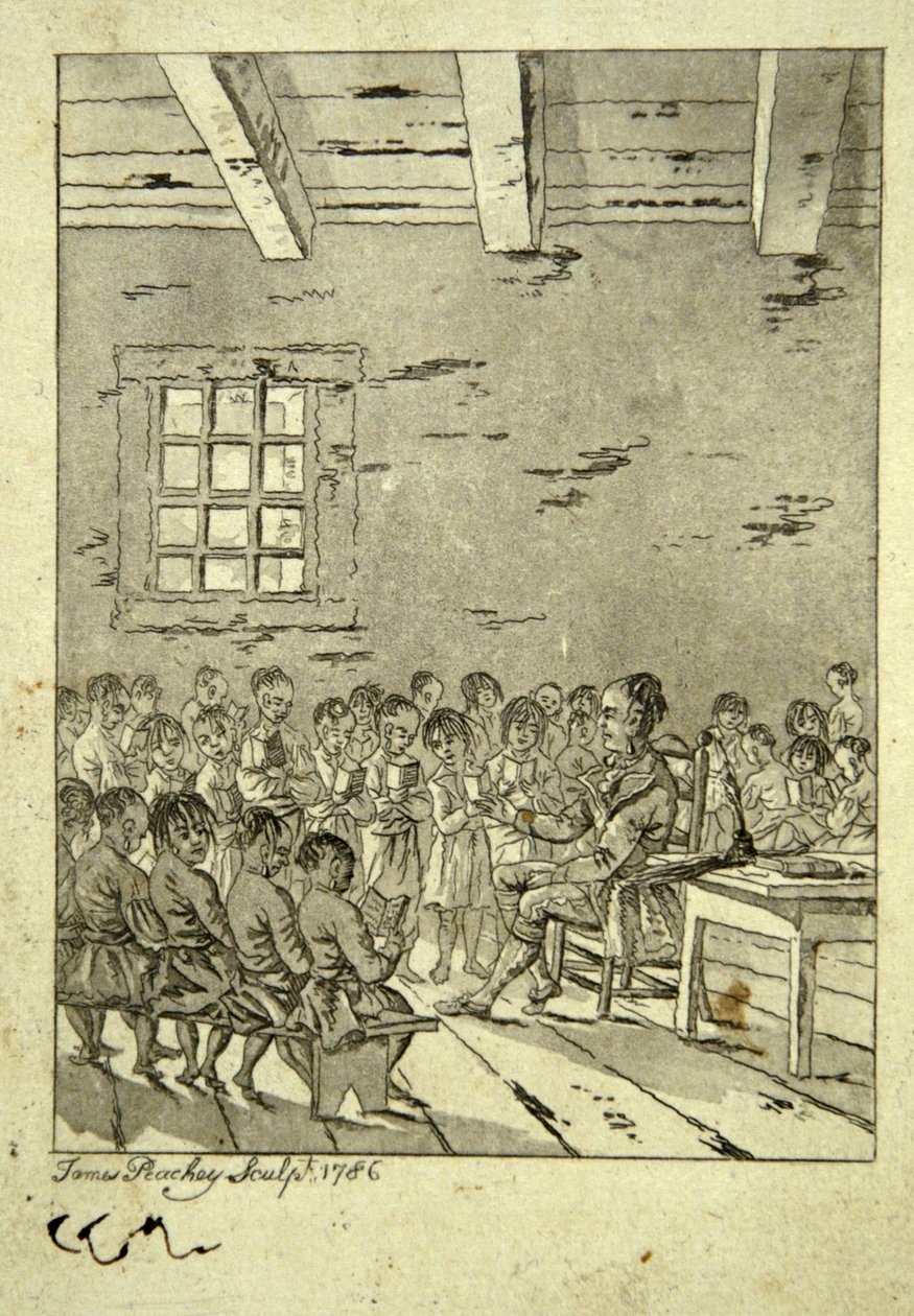 Classroom of a Native American school by James Peachey