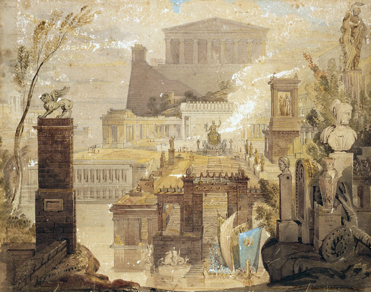 A Recreation of the Architecture of Ancient Athens, c.1830 by James Pennathorne