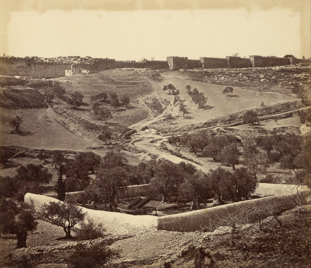 Garden of Gethsemane and Ascent to Stephens Gate, Across the Valley of Jehosephat by James Robertson