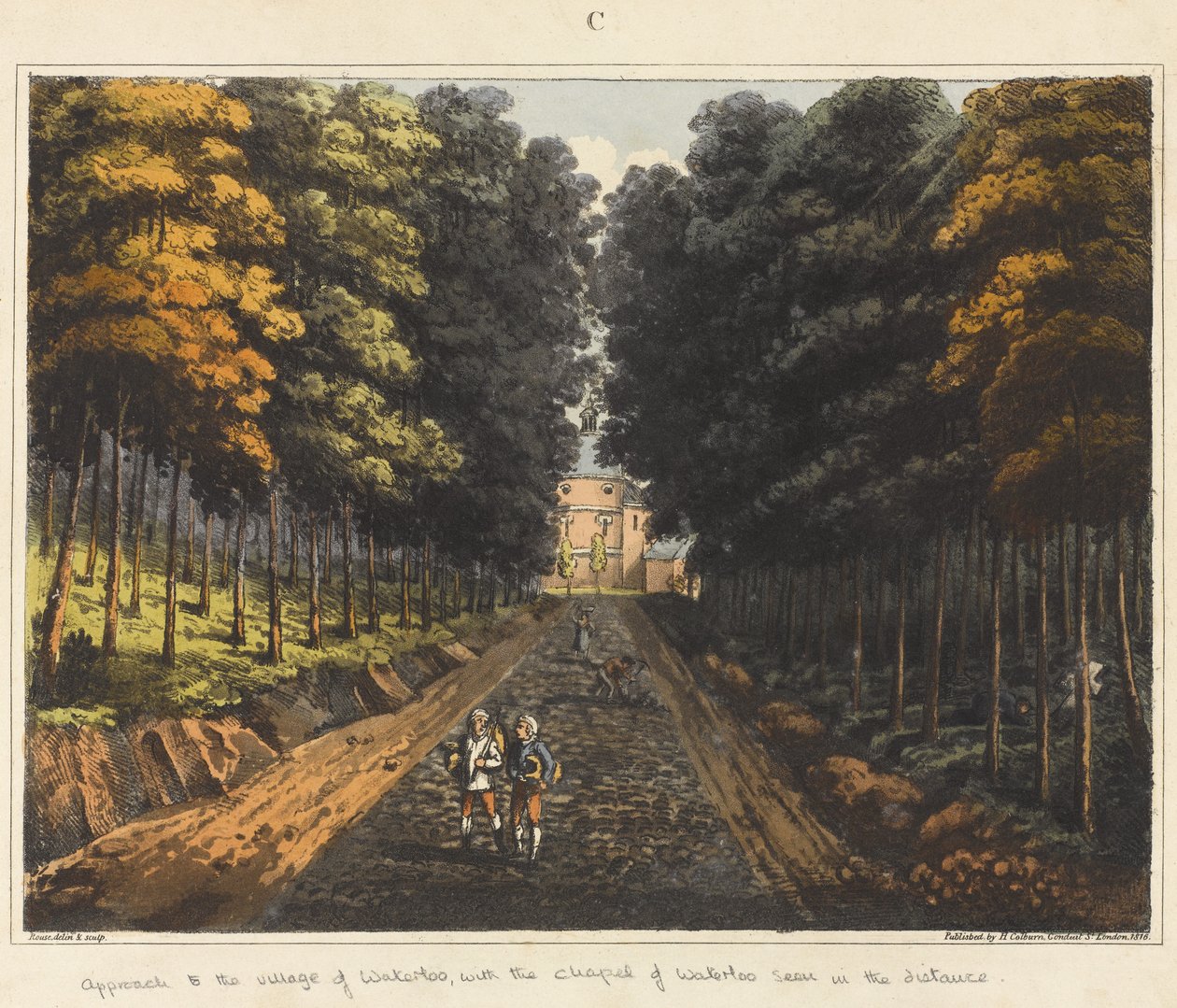 Approach to the Village of Waterloo, with the Chapel of Waterloo Seen in the Distance, from 