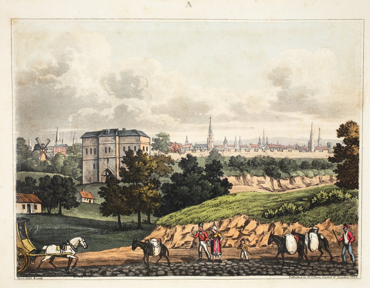 The City of Brussels, from the entrance of the Foret de Soigne, with the Barrier by James Rouse