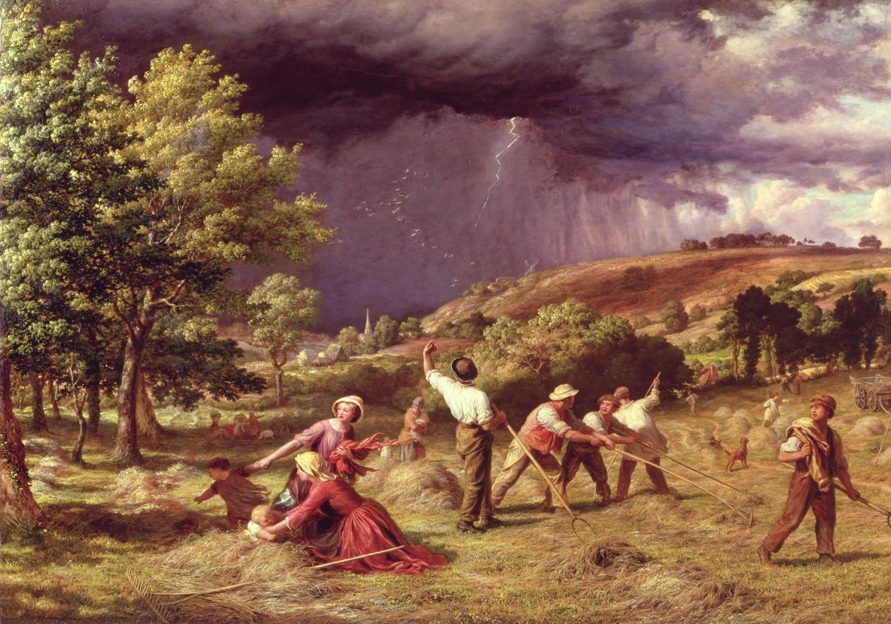 A Thunder Shower, 1859 by James Thomas Linnell