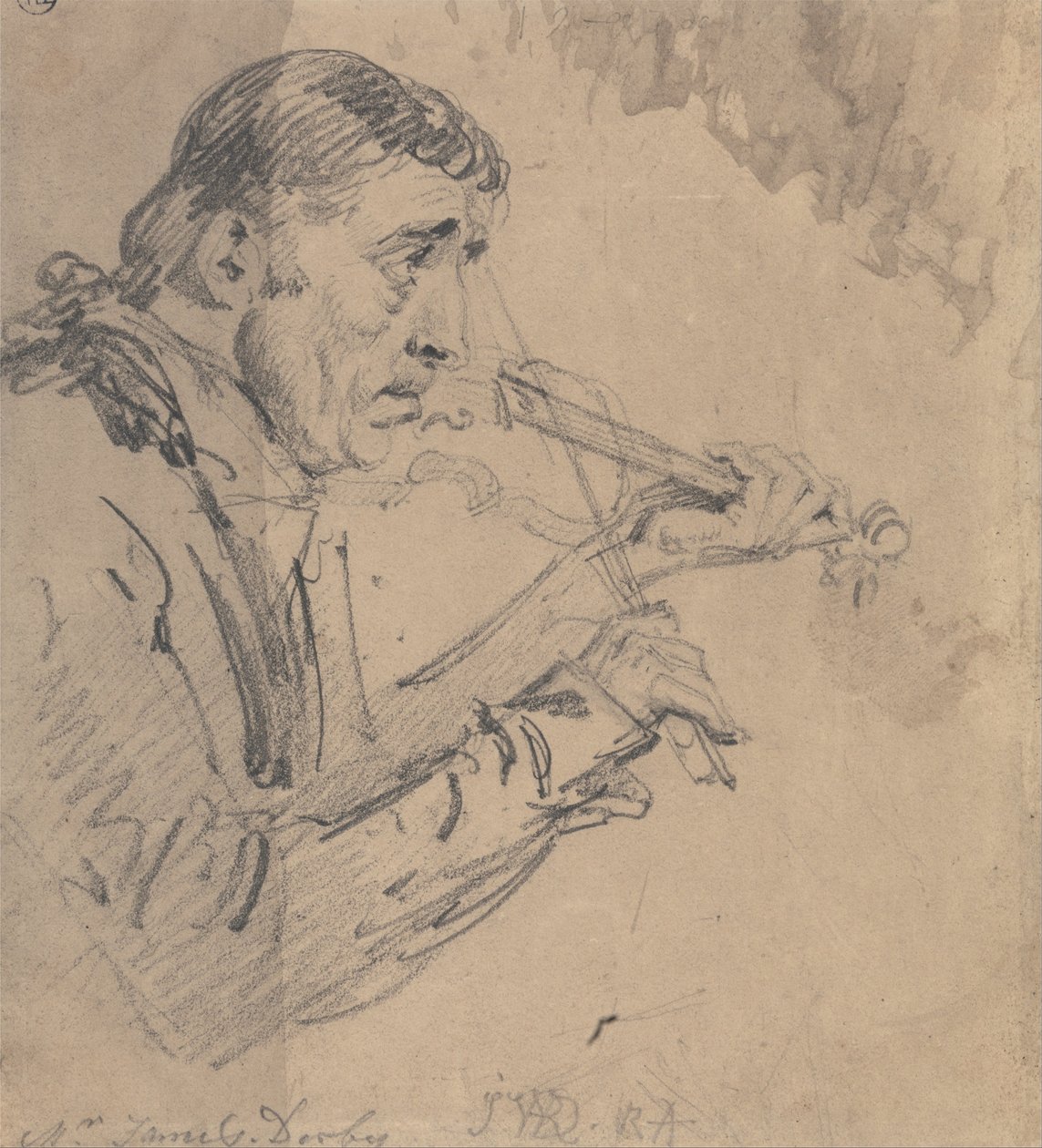 Mr. James Derby Playing the Violin by James Ward