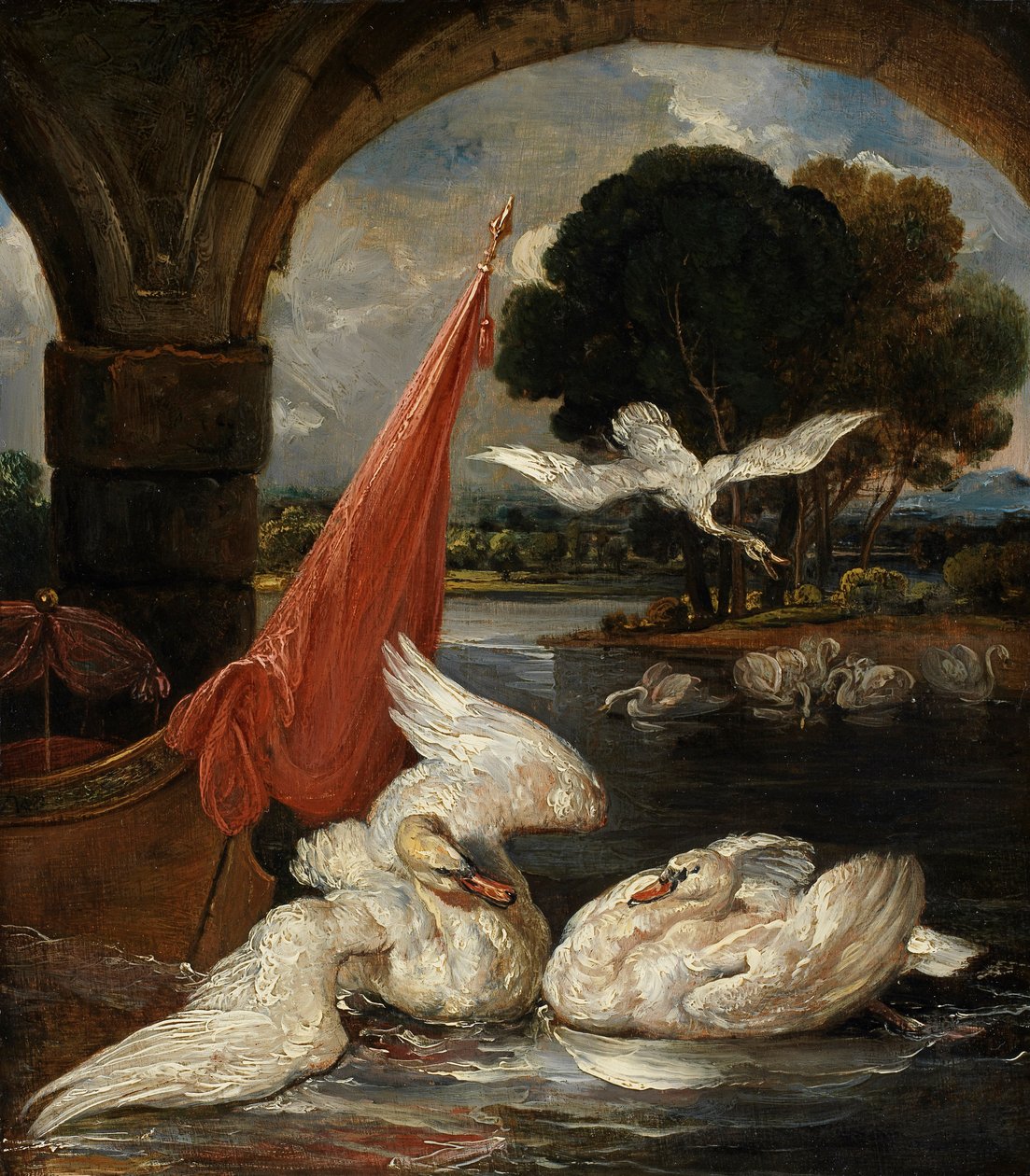 The Descent of the Swan, Illustration for 