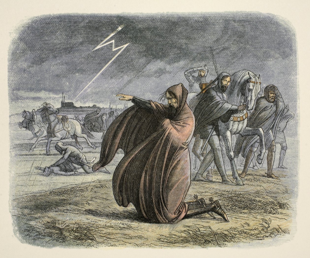 Edward III vows that he will make peace, from A Chronicle of England BC 55 to AD 1485, pub. London, 1863 by James William Edmund Doyle