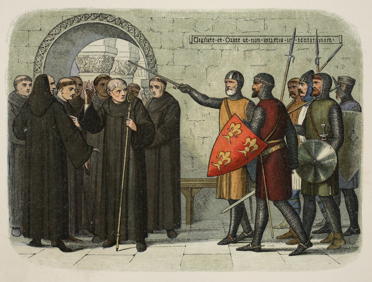 The monks of Christchurch expelled, 14 July 1207, from A Chronicle of England BC 55 to AD 1485 by James William Edmund Doyle