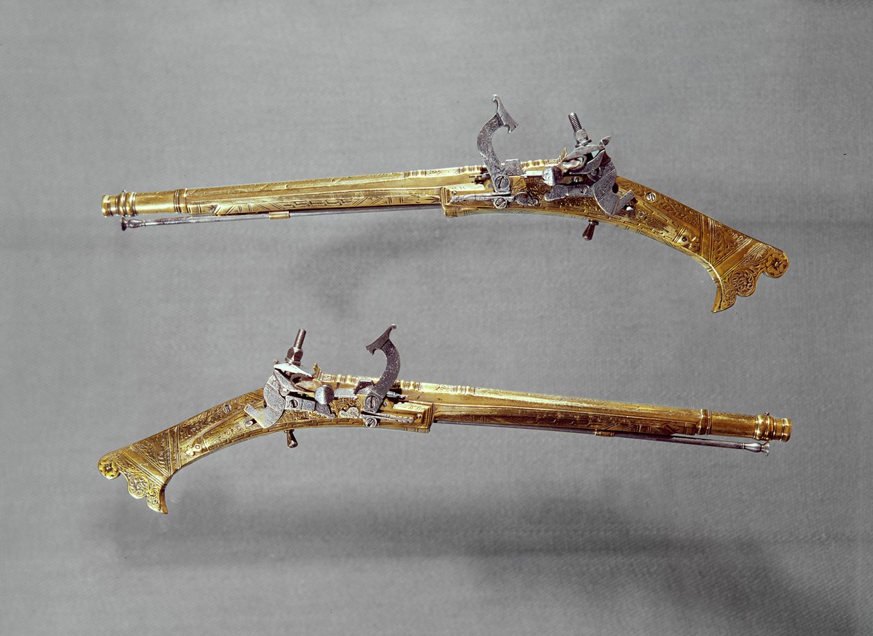 Pair of pistols, 1624-26 by James Fellowes