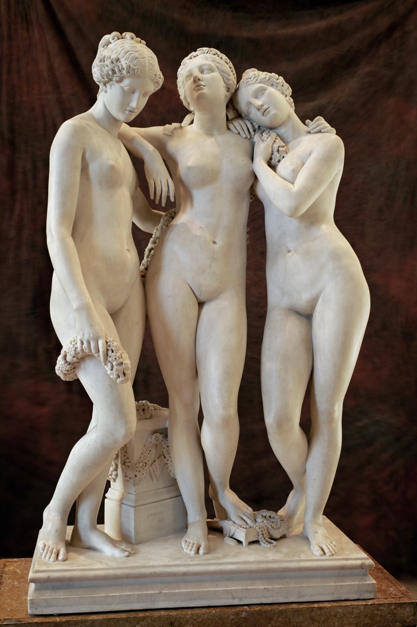 The Three Graces, Salon 1831 by James (1790 1852) Pradier