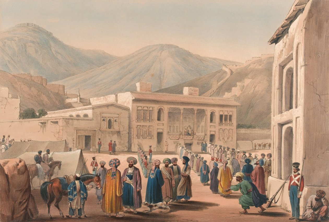 The Durbar-Khaneh of Shah Shoojah-ool-Moolk, at Cabaul by James (after) Atkinson