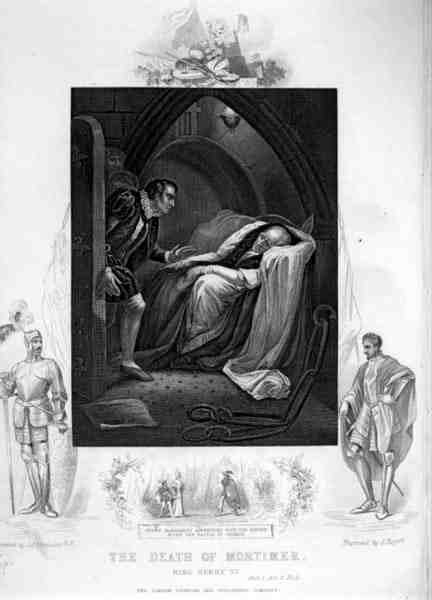 The Death of Mortimer, Act II Scene 5, in Henry VI (Part I) by William Shakespeare by James (after) Northcote