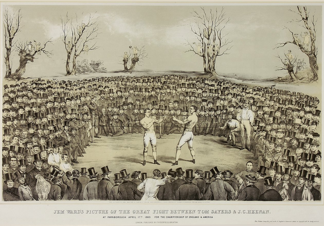 The Great Fight Between Tom Sayers and J.C. Heenen at Farnborough by James (after) Ward