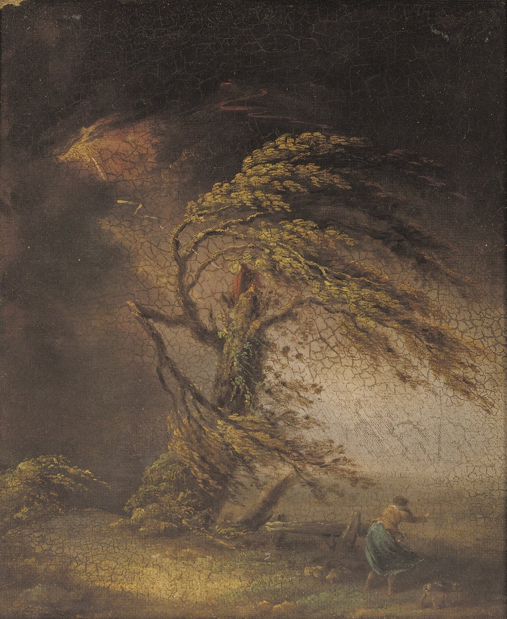 A tree struck by lightning by James (circle of) Ward