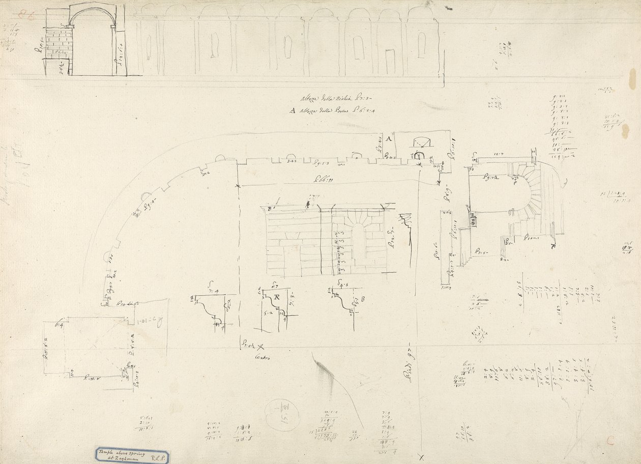 Details of Temple Above Spring at Zaghouan by James 1730 94 Bruce
