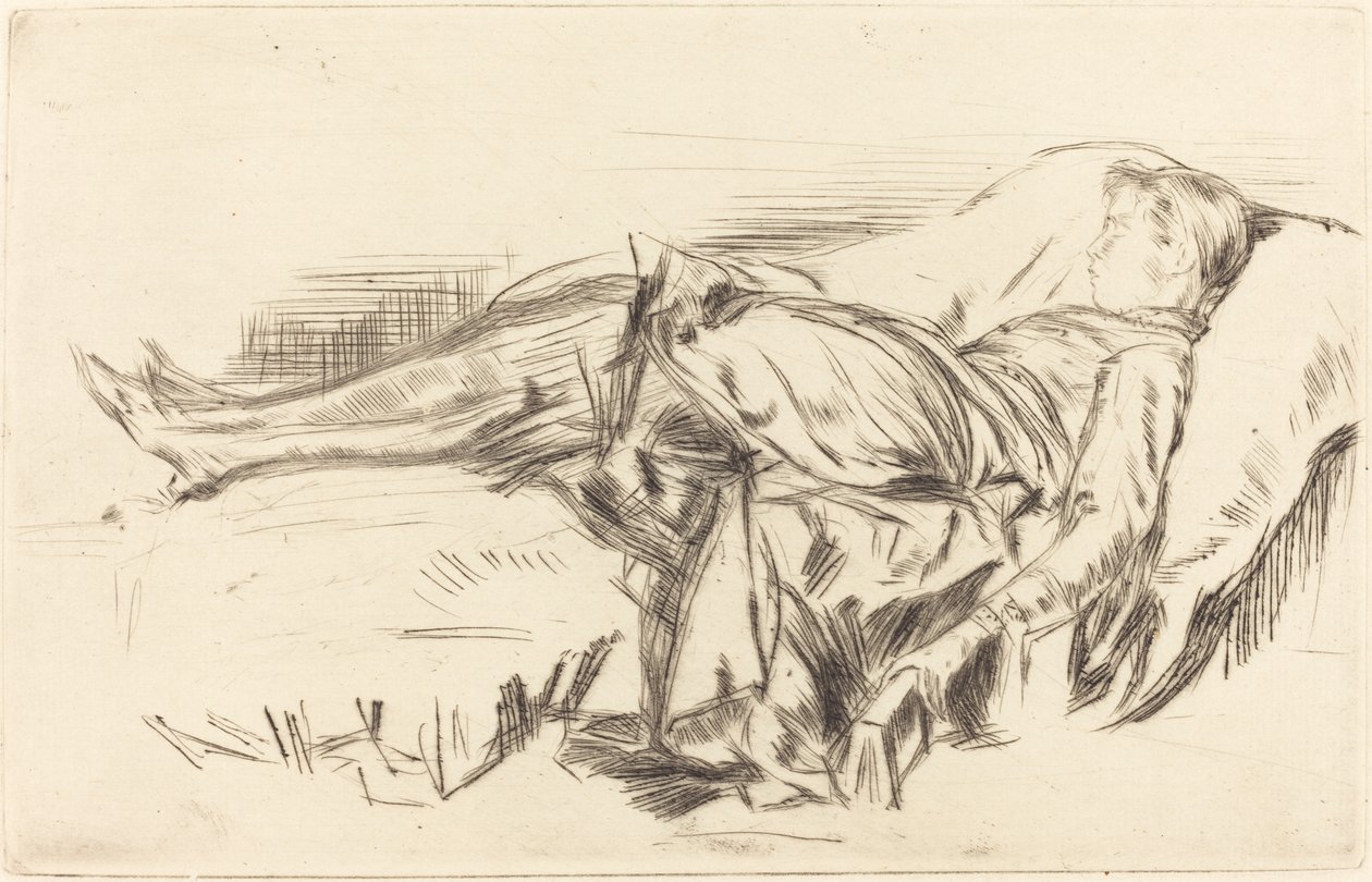 A Child on a Couch, No.2, c. 1873-1875 by James Abbott McNeill Whistler