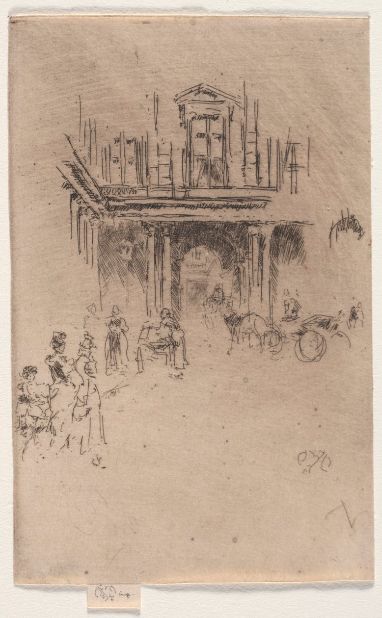 A Corner of the Palais Royal by James Abbott McNeill Whistler