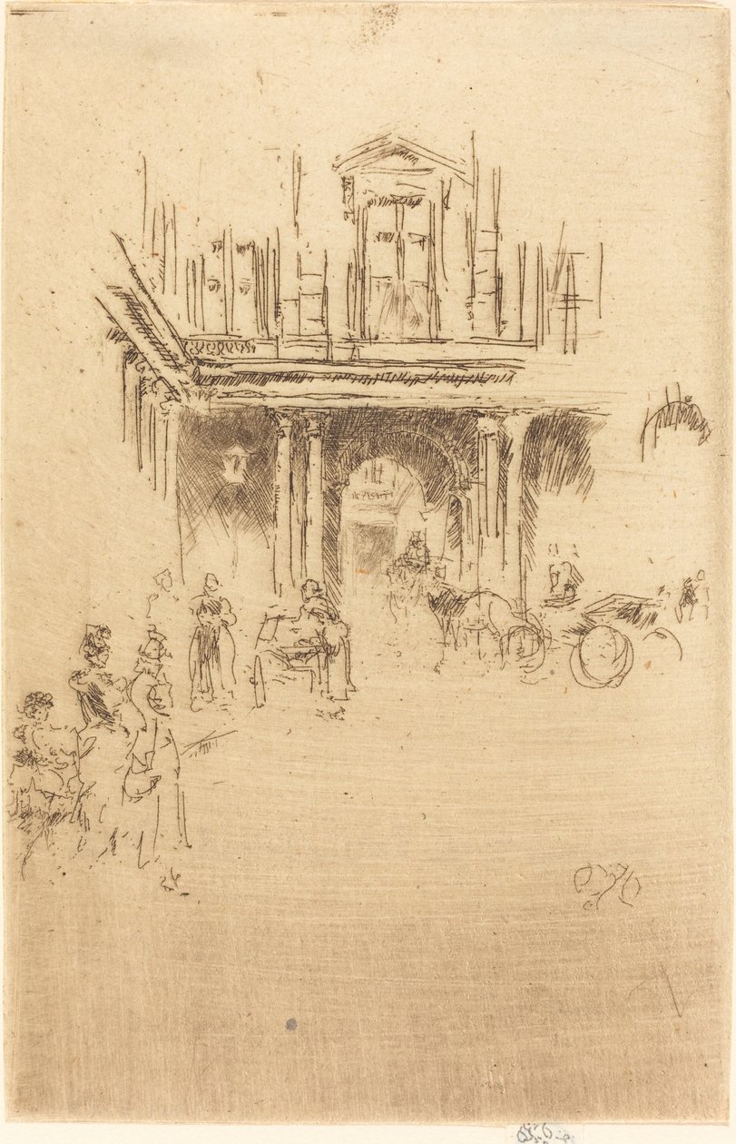A Corner of the Palais Royal, c. 1883-1886 by James Abbott McNeill Whistler